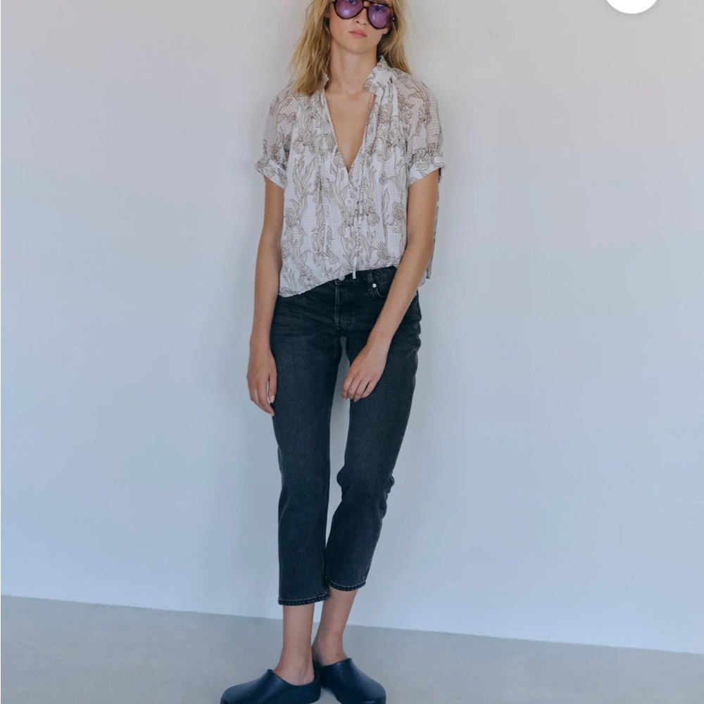 NWT Birgitte Herskind Gajol Blouse Blooming Floral Metallic  38 - Picture 8 of 13